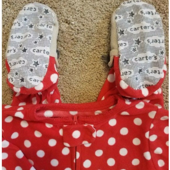 Kids Carter's Christmas Footed PJ's with Reindeer 18-month - Picture 3 of 5